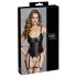 Cottelli - öppen bondage-body med handbojor (svart) - M
