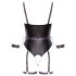 Cottelli - öppen bondage-body med handbojor (svart) - M