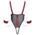Cottelli Bondage - öppen body med remmar och kedja (svart) - M