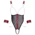 Cottelli Bondage - öppen body med remmar och kedja - svart - L