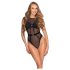 Cottelli - body med spets - transparent - svart
