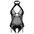 Obsessive Dominna - body - transparent, glansig effekt - svart