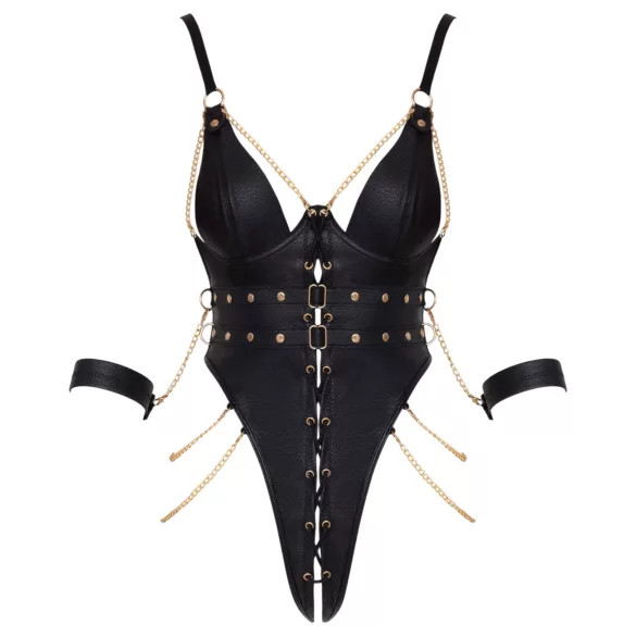 Cottelli - bondagebody med kedjor (svart)