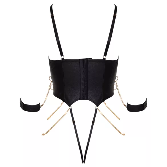 Cottelli - bondagebody med kedjor (svart)