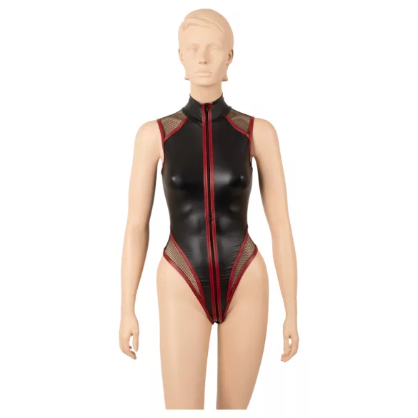 Cottelli - nätbody med dragkedja (svart) - M