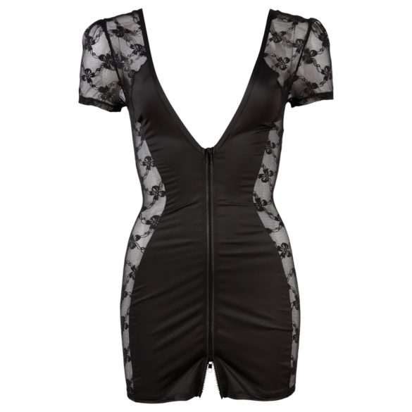 Cottelli - babydoll spets med rosett - svart - XL