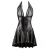 Noir - klänning med volanger - transparent byst - halterneck - svart