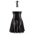 Noir - klänning med volanger - transparent byst - halterneck - svart
