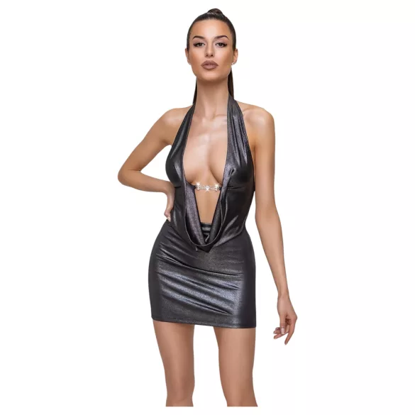 Cottelli Party - halterneckklänning (silver) - XL