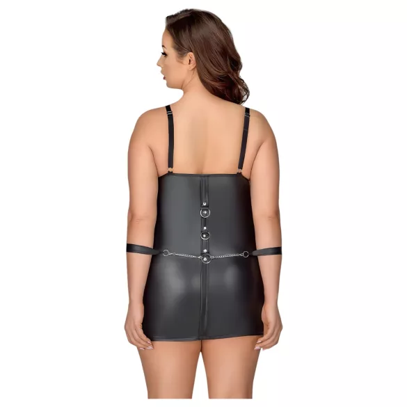 Cottelli Plus Size - klänning med handbojor - svart
