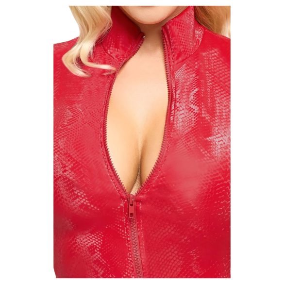 Cottelli - miniklänning - ormskinnsmönster - röd - M