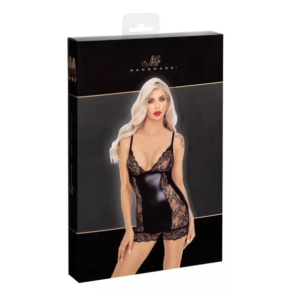 Noir - Miniklänning med transparenta sidor (svart)