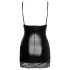 Noir - Miniklänning med transparenta sidor (svart)