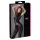 Cottelli - kortärmad glansig catsuit - svart - S
