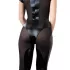 Cottelli - kortärmad glansig catsuit - svart - S