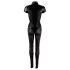 Cottelli - kortärmad glansig catsuit - svart - S