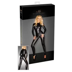 Noir - långärmad catsuit dam - glansig svart