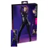 Cottelli - långärmad catsuit - glänsande - svart - L