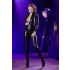 Cottelli - långärmad catsuit - glänsande - svart - L