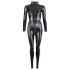 Cottelli - långärmad catsuit - glänsande - svart - L