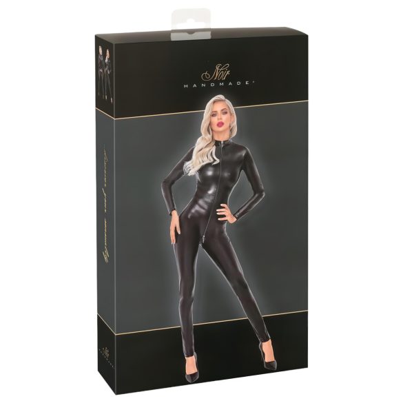 Noir - lång jumpsuit med ormskinnmönster (svart) - L