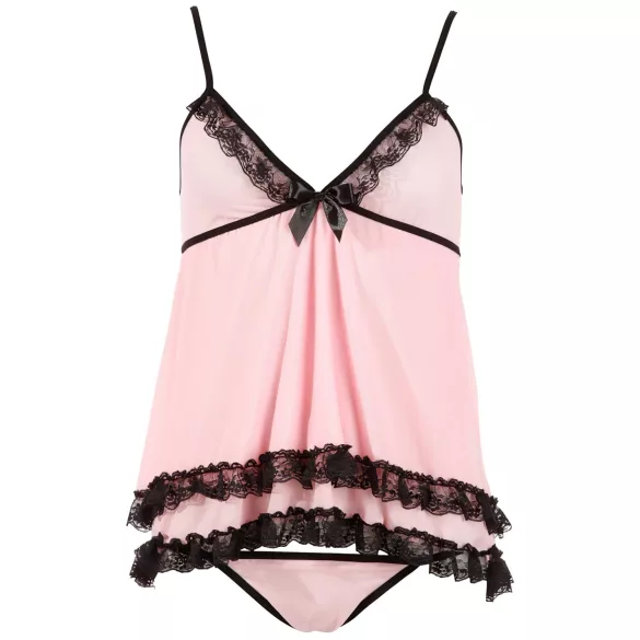 Cottelli - babydoll - spetsvolang - svart - L