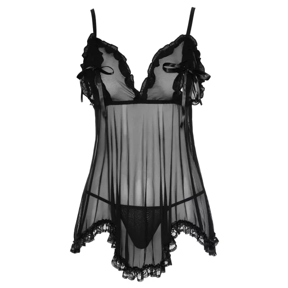 Cottelli - babydoll med volanger - svart