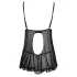 Cottelli - babydoll med volanger - svart - XL