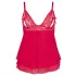 Cottelli Plus Size - babydoll spets röd - plus size undertøy - 3XL
