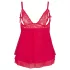 Cottelli Plus Size - babydoll spets röd - plus size undertøy - 3XL