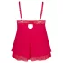 Cottelli Plus Size - babydoll spets röd - plus size undertøy - 3XL