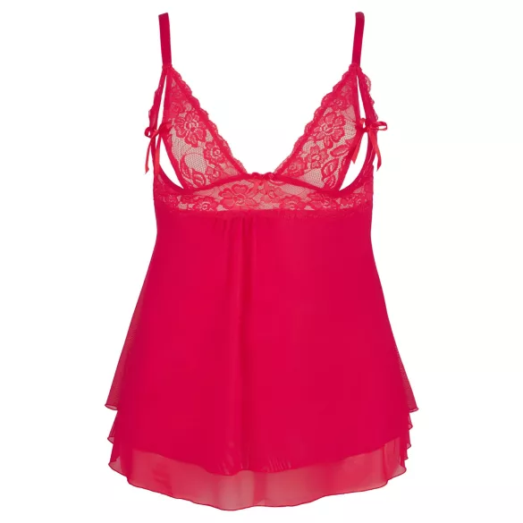 Cottelli Plus Size - babydoll spets röd - plus size undertøy - 4XL