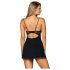Obsessive Luvae - Blommig strassnattlinne & trosa (svart) - L/XL