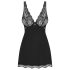 Obsessive Luvae - Blommig strassnattlinne & trosa (svart) - L/XL