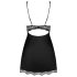 Obsessive Luvae - Blommig strassnattlinne & trosa (svart) - L/XL