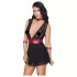 Cottelli Bondage - Halterneck spets babydoll (svart) - M