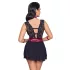 Cottelli Bondage - Halterneck spets babydoll (svart) - M