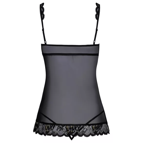 Kyssbar - öppen babydoll (svart)