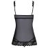 Kyssbar - öppen babydoll (svart) - L/XL