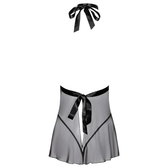 Kissable - babydoll med halterneck - spets - svart - L/XL