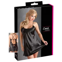 Cottelli - satinnattlinne - svart - XL
