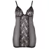 Cottelli Plus Size - transparent spetsnattlinne - svart