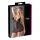 Cottelli Plus Size - transparent spetsnattlinne - svart - 2XL
