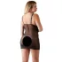 Cottelli Plus Size - transparent spetsnattlinne - svart - 2XL