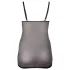 Cottelli Plus Size - transparent spetsnattlinne - svart - 3XL