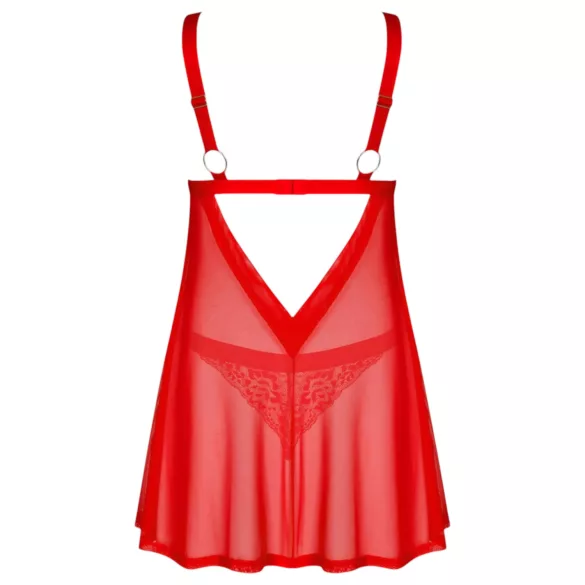 Obsessive Elianes - spets babydoll set (röd)