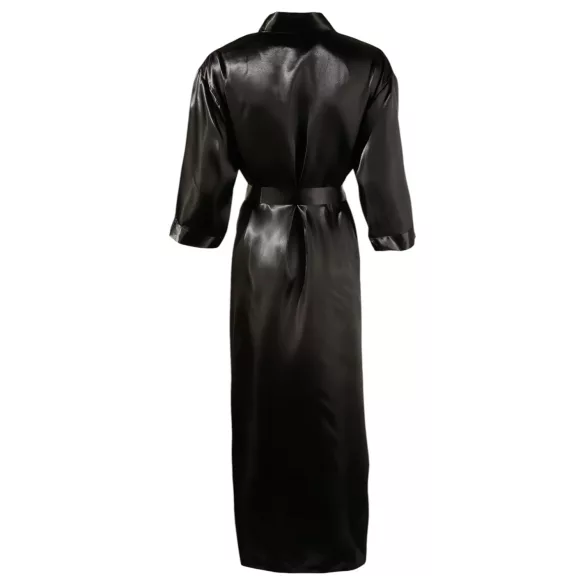 Cottelli - satinkimono - svart - 2XL/3XL