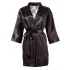 Cottelli - kort morgonrock dam - satin spets svart - L/XL