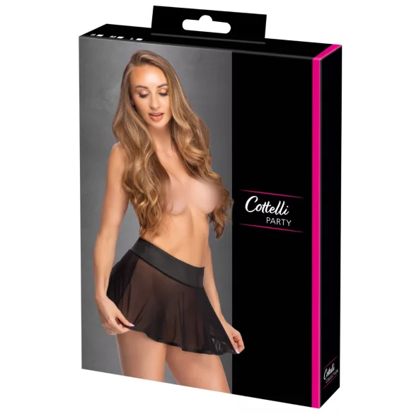 Cottelli Party - minikjol plisserad - svart
