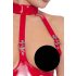 Black Level - öppen halterneck-body (röd) - L